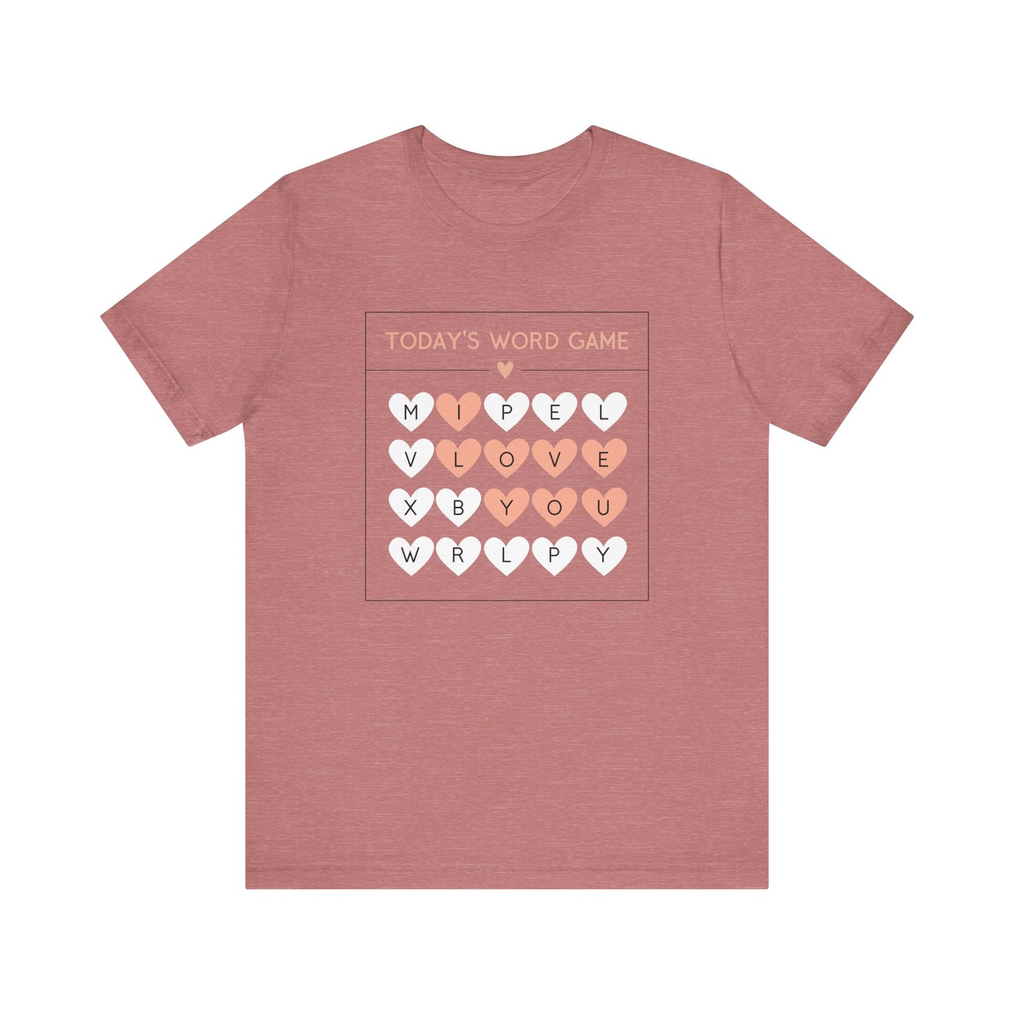 I LOVE YOU word game t-shirt