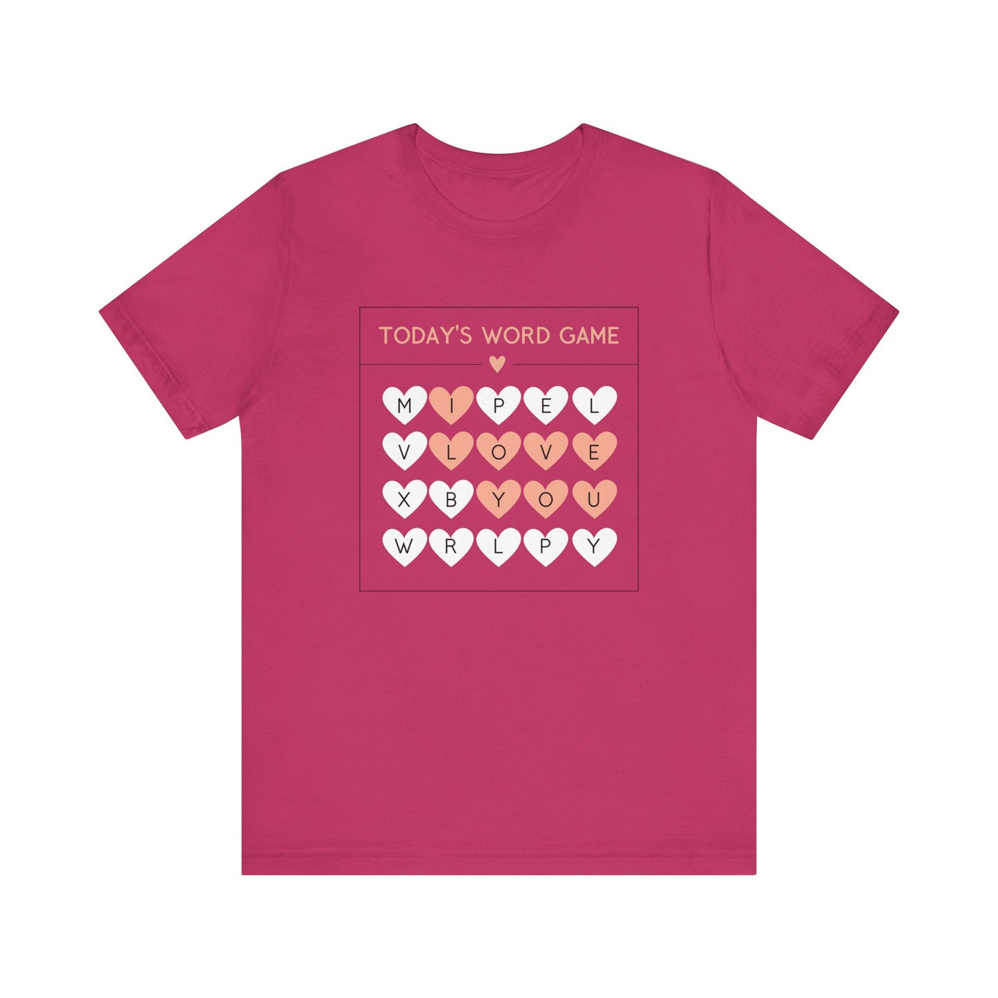 I LOVE YOU word game t-shirt