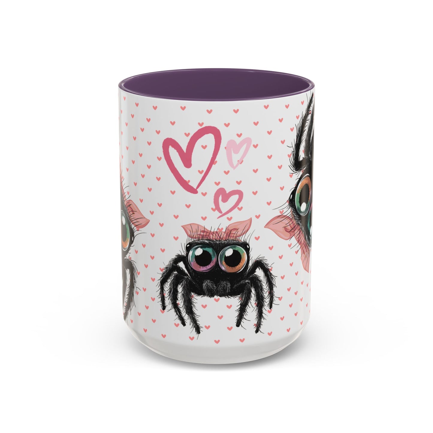 Pink Bow Jumping Spider Love Mug