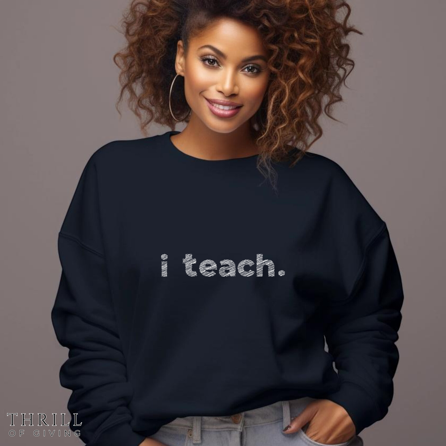 Fun Scribble Teacher Sweatshirt