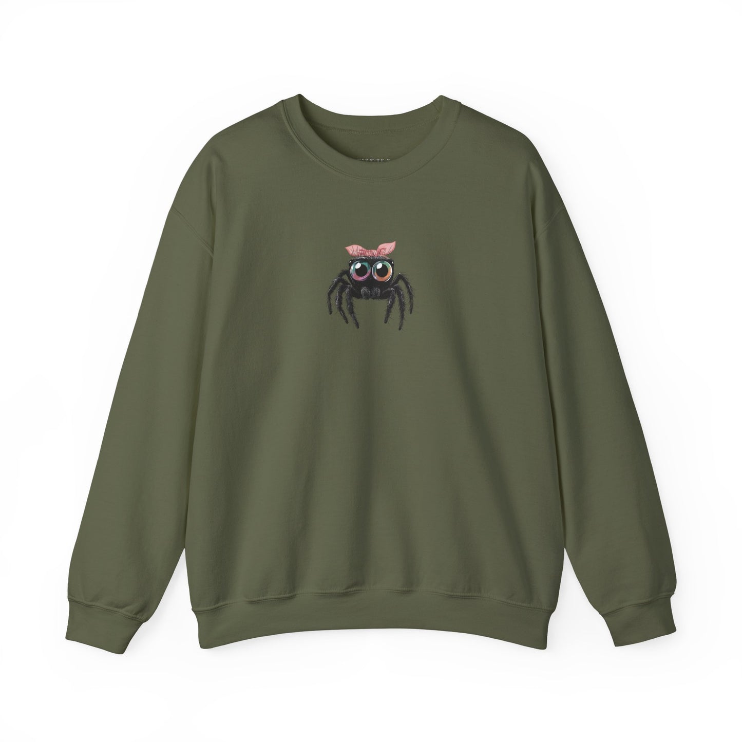 Pink Bow Jumping Spider Sweatshirt