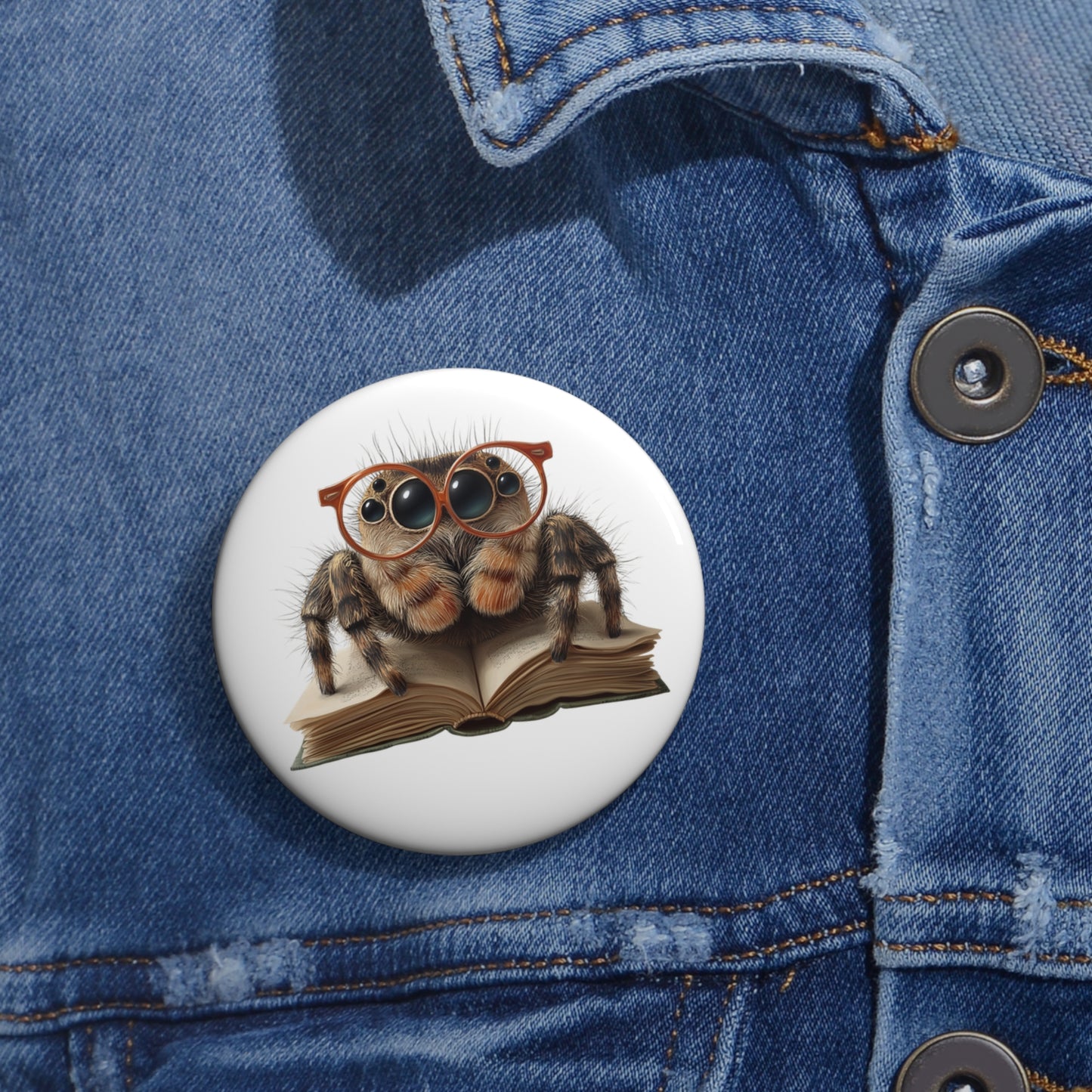 Spider Book Club - Metal Pin Button