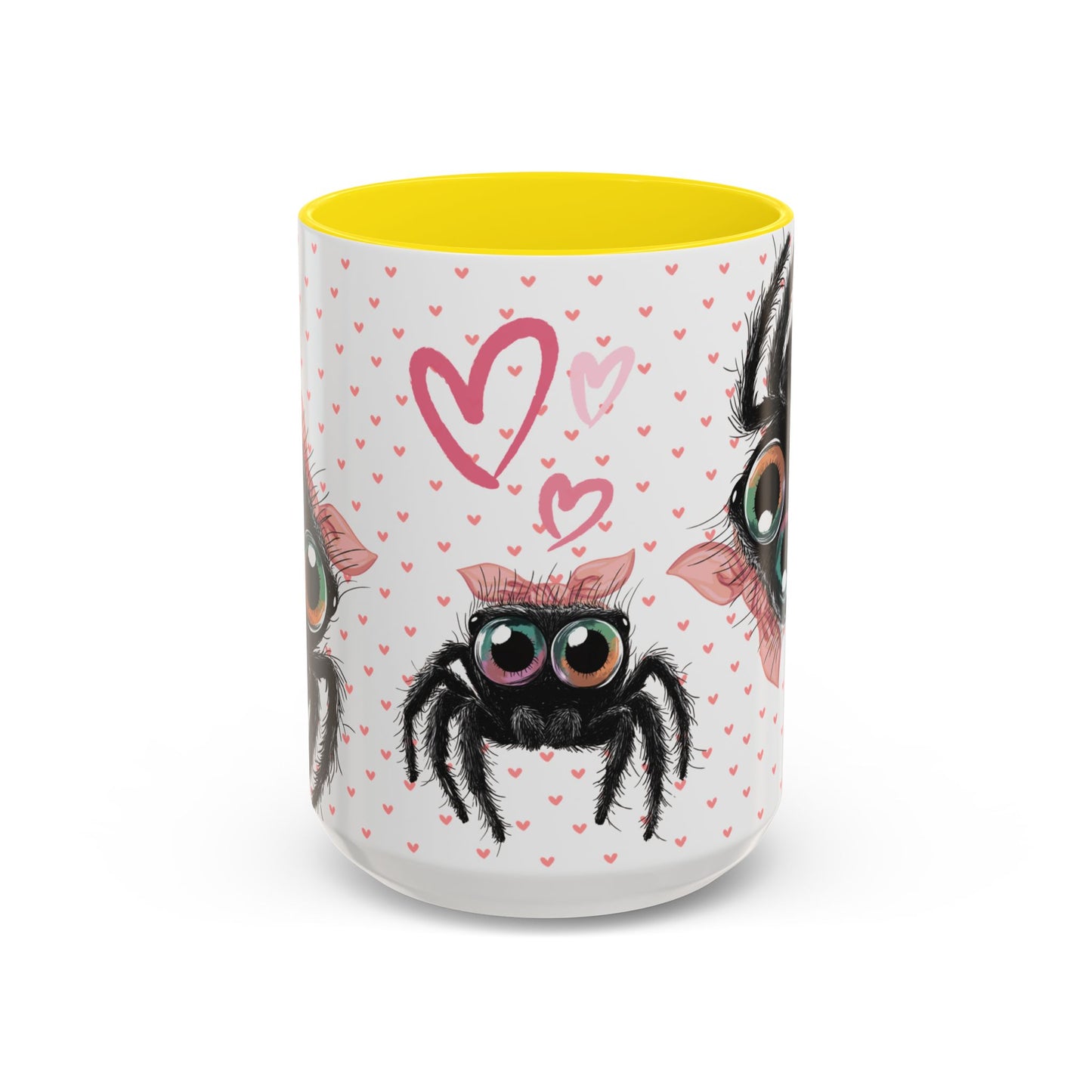 Pink Bow Jumping Spider Love Mug