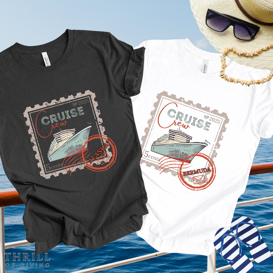Custom Stamp Cruise Crew Tee