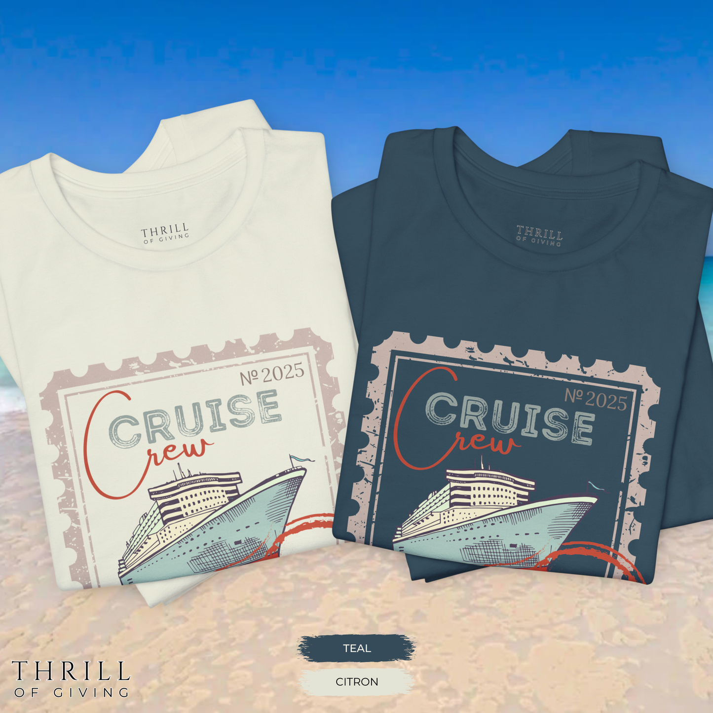 Custom Stamp Cruise Crew Tee