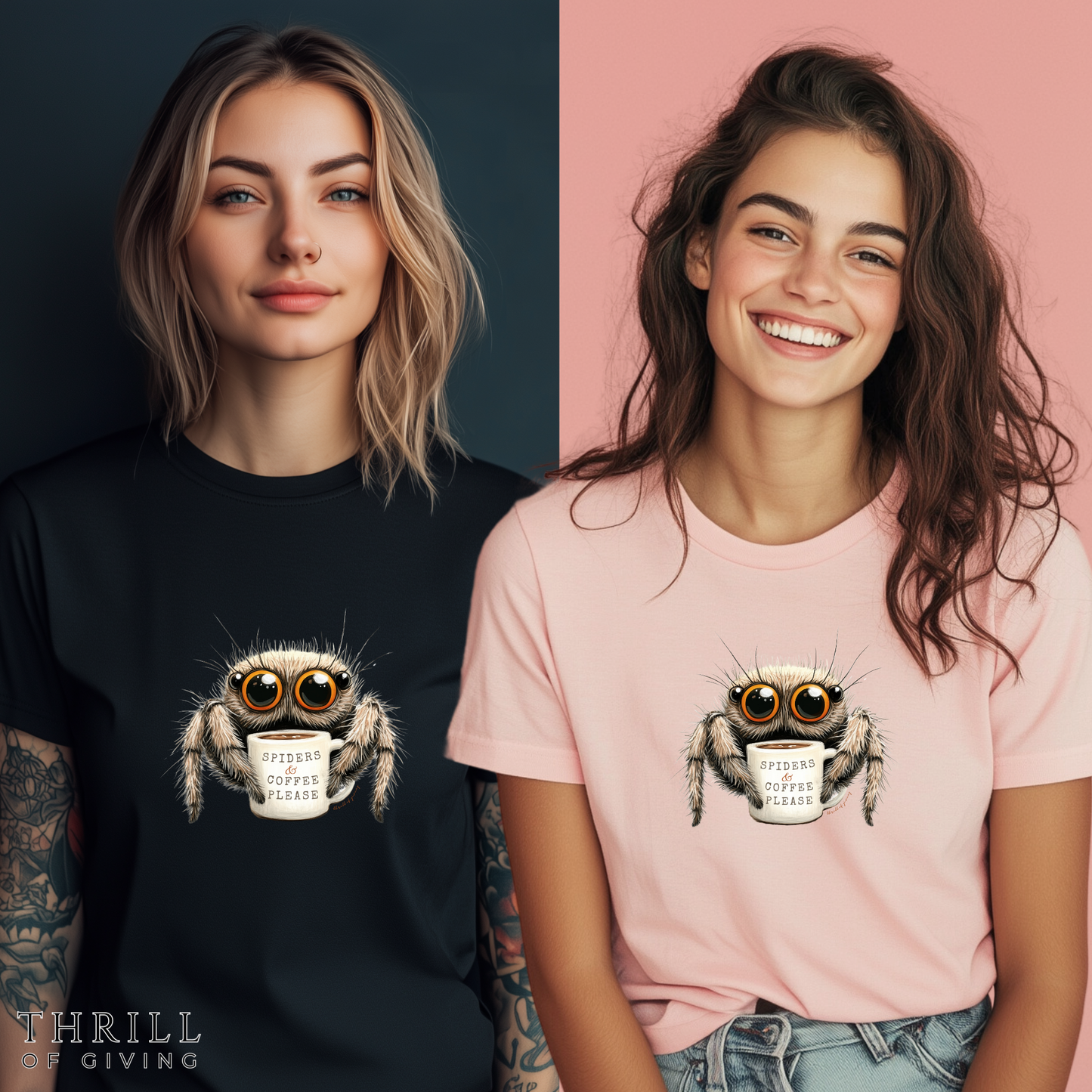 Spiders & Coffee Please T-shirt