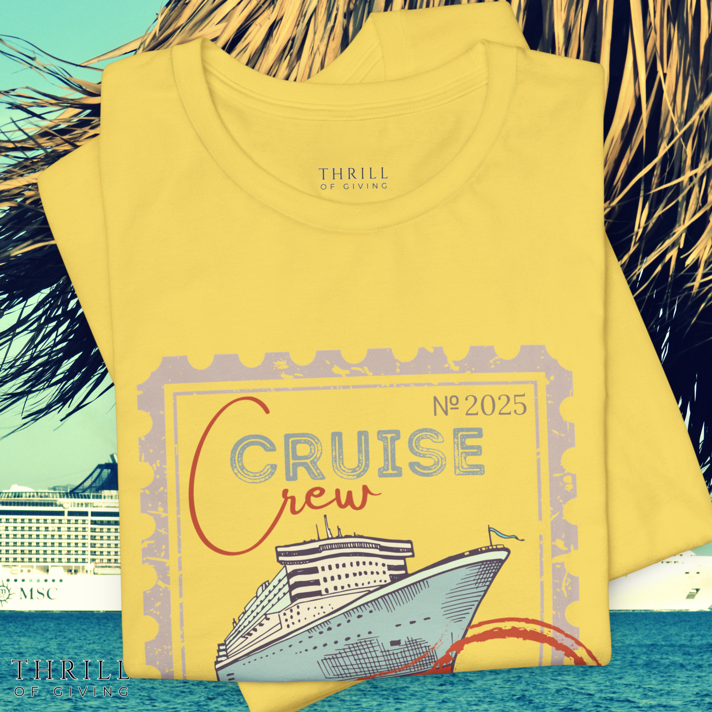 Custom Stamp Cruise Crew Tee