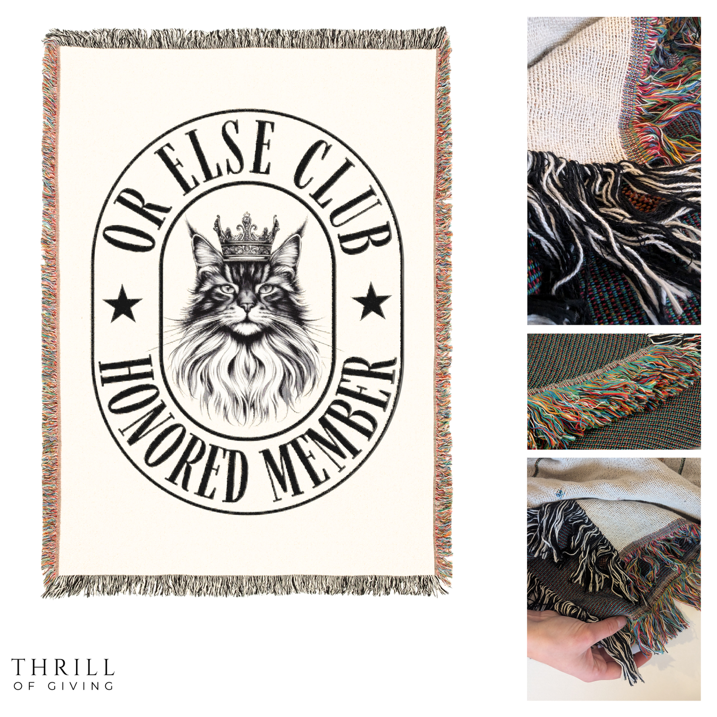 Funny Maine Coon Cat Blanket