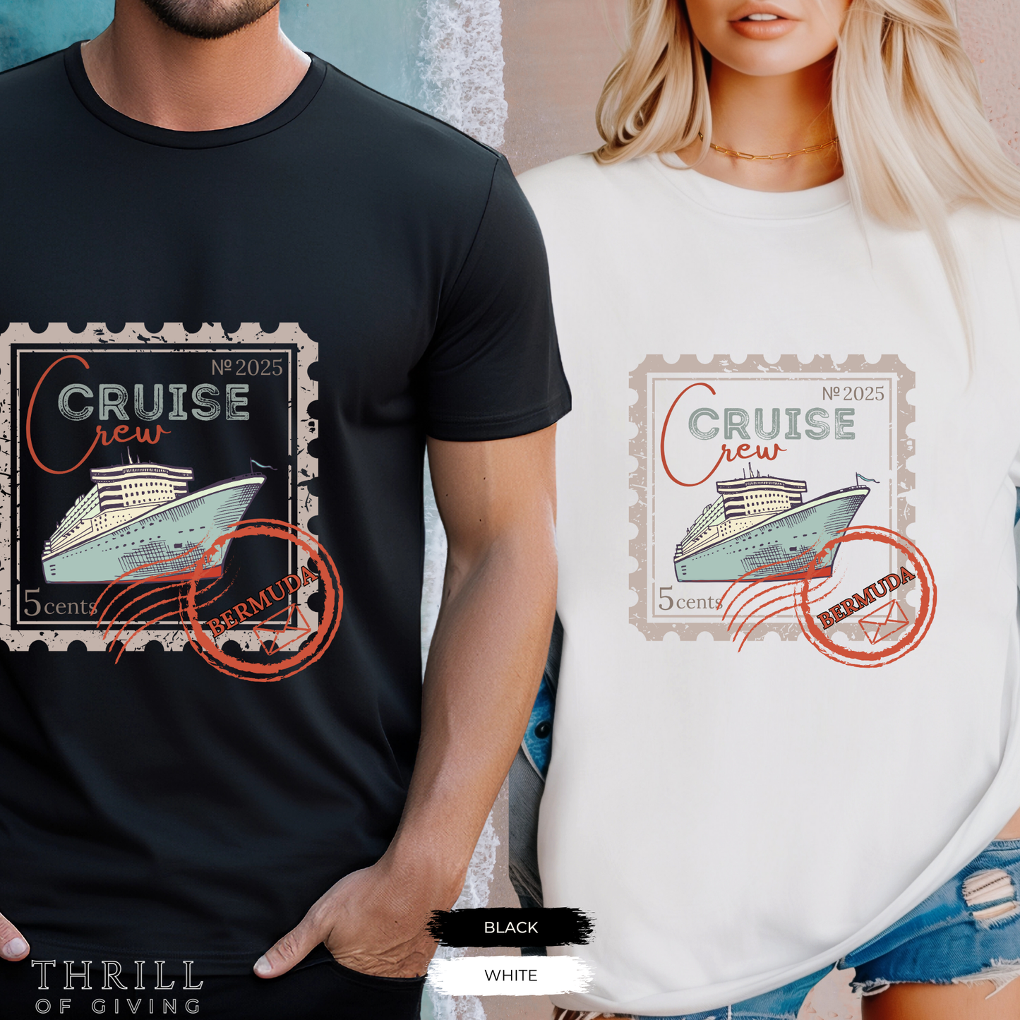 Custom Stamp Cruise Crew Tee