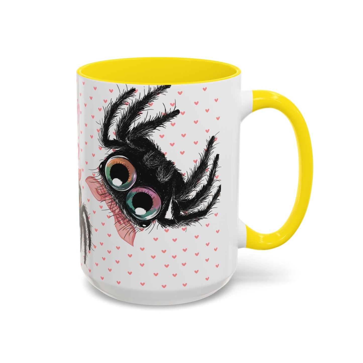 Pink Bow Jumping Spider Love Mug