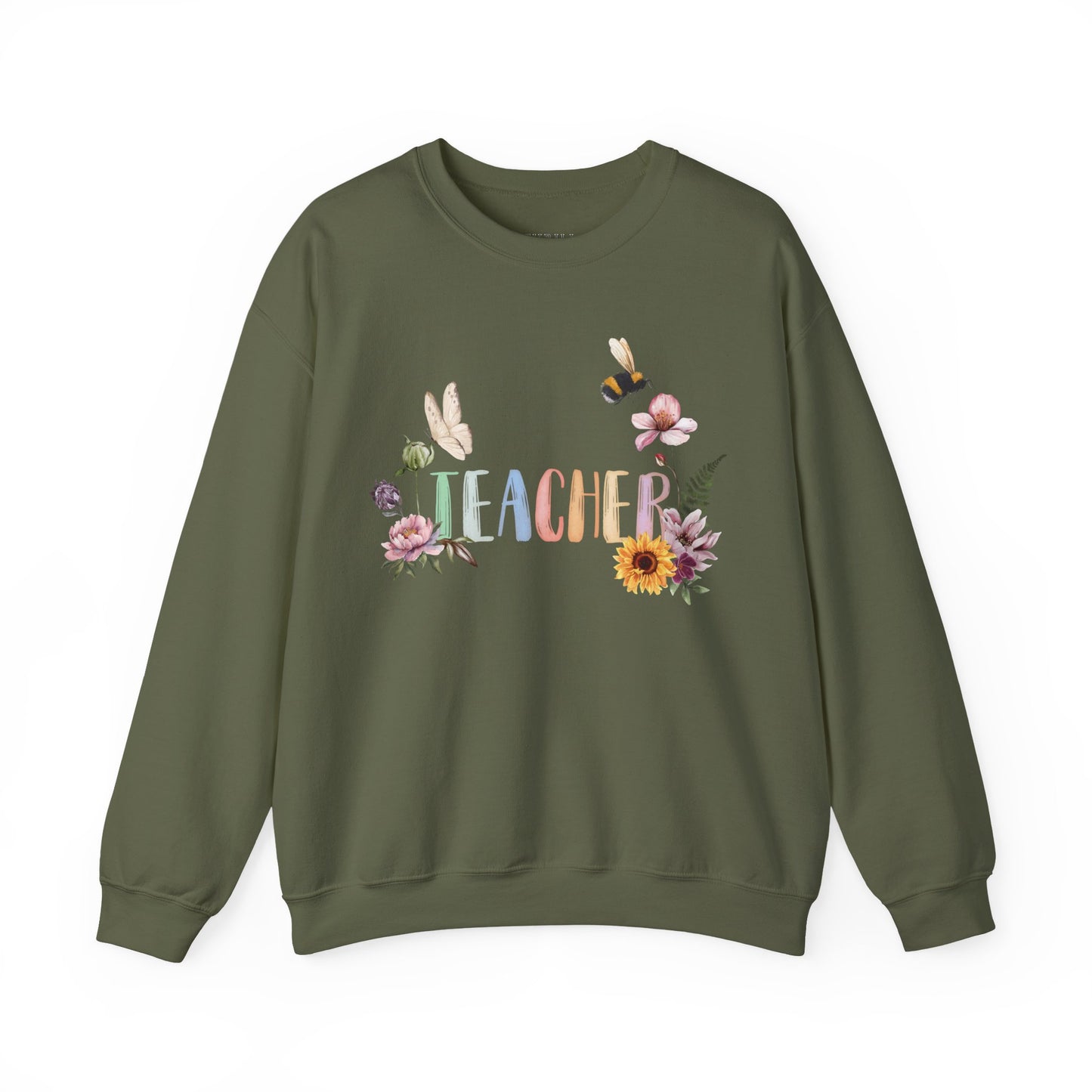 Wildflower Watercolor Teacher Sweatshirt