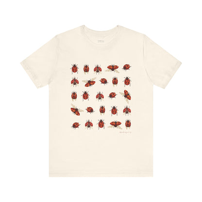 Cute LadyBug Grid T-shirt