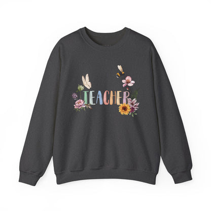 Wildflower Watercolor Teacher Sweatshirt