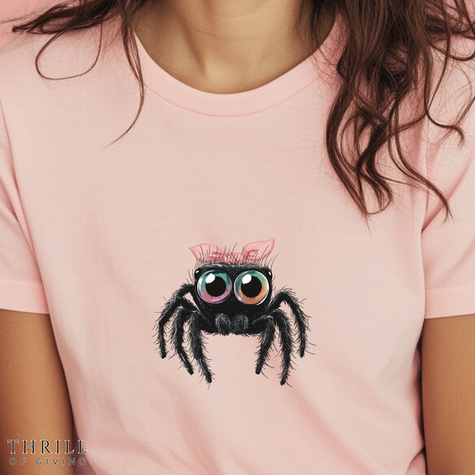 Pink Bow Jumping Spider  T-shirt