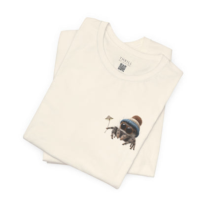 Magic Mushroom Adventures - Beanie Hat Jumping Spider T-Shirt