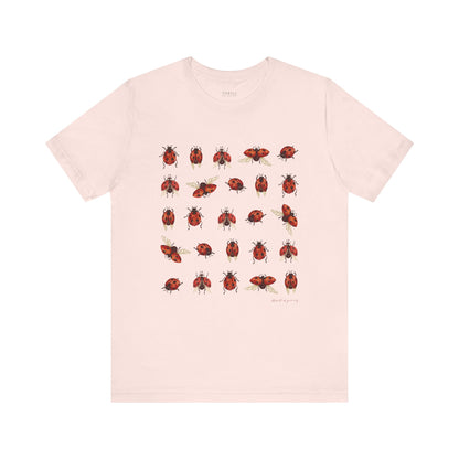 Cute LadyBug Grid T-shirt