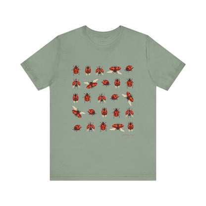 Cute LadyBug Grid T-shirt