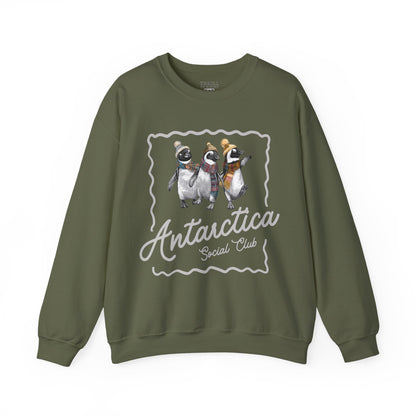 Antarctica Penguin Social Club Crewneck