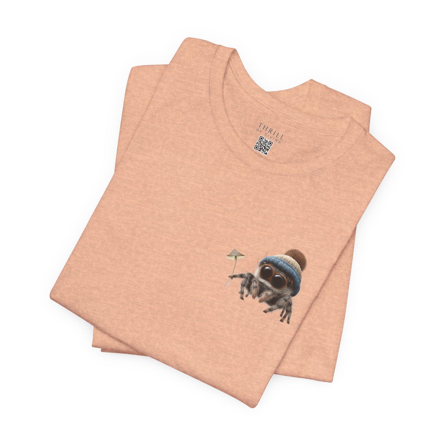 Magic Mushroom Adventures - Beanie Hat Jumping Spider T-Shirt