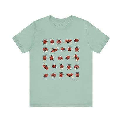 Cute LadyBug Grid T-shirt