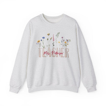 Watercolor Teacher Sweatshirt - Personalized