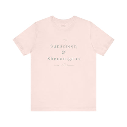 Funny Sunscreen & Shenanigans T-Shirt
