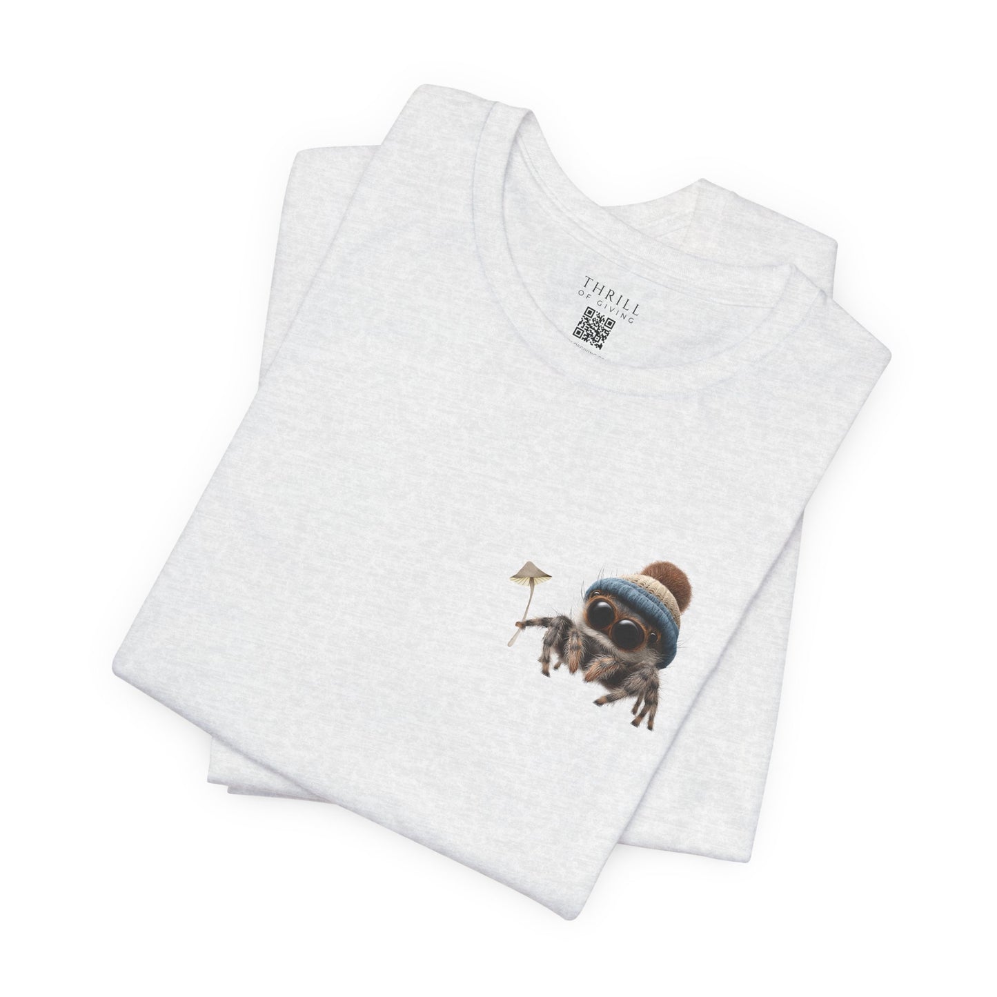 Magic Mushroom Adventures - Beanie Hat Jumping Spider T-Shirt