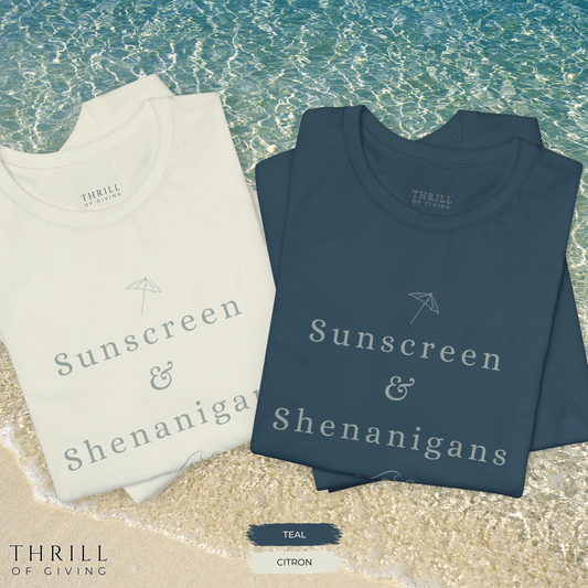Funny Sunscreen & Shenanigans T-Shirt