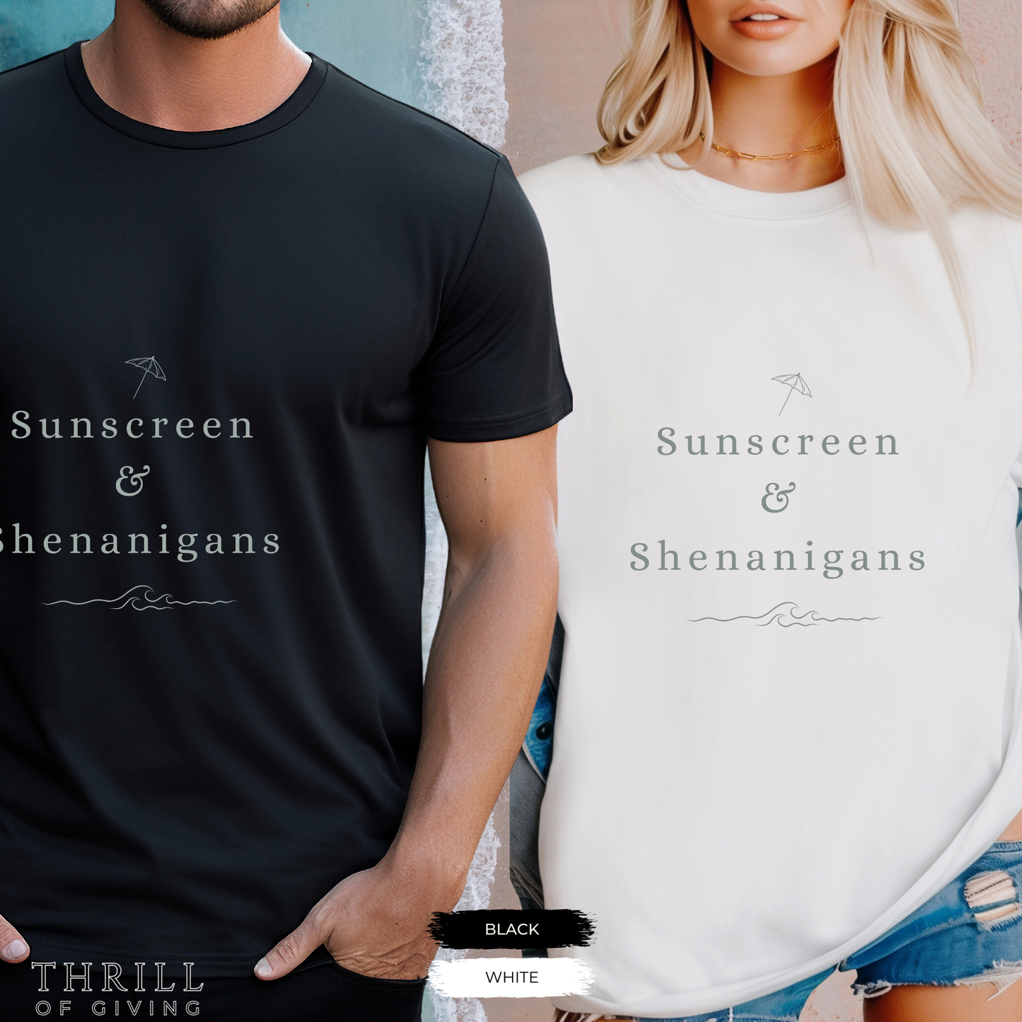 Funny Sunscreen & Shenanigans T-Shirt