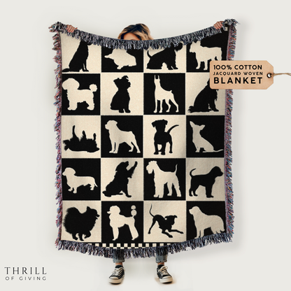 Woven Checkered Dog Blanket