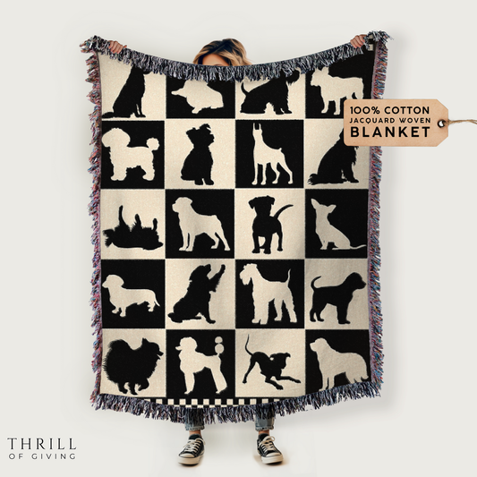 Woven Checkered Dog Blanket