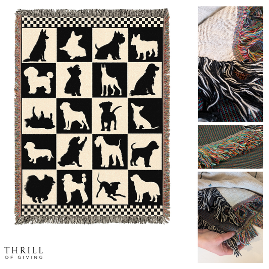 Woven Checkered Dog Blanket