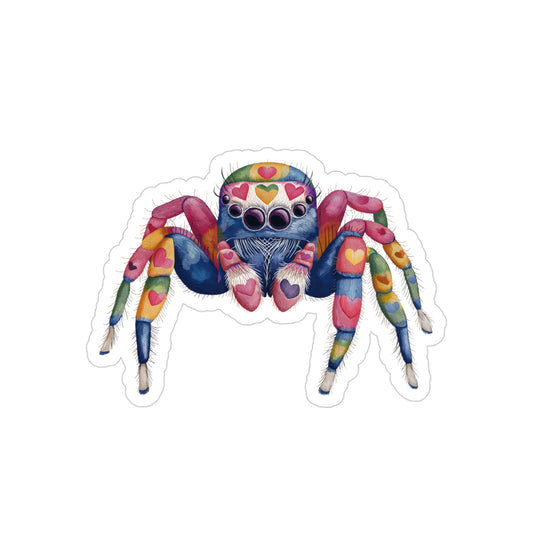 Rainbow Spider Love - Fun Die-Cut Sticker