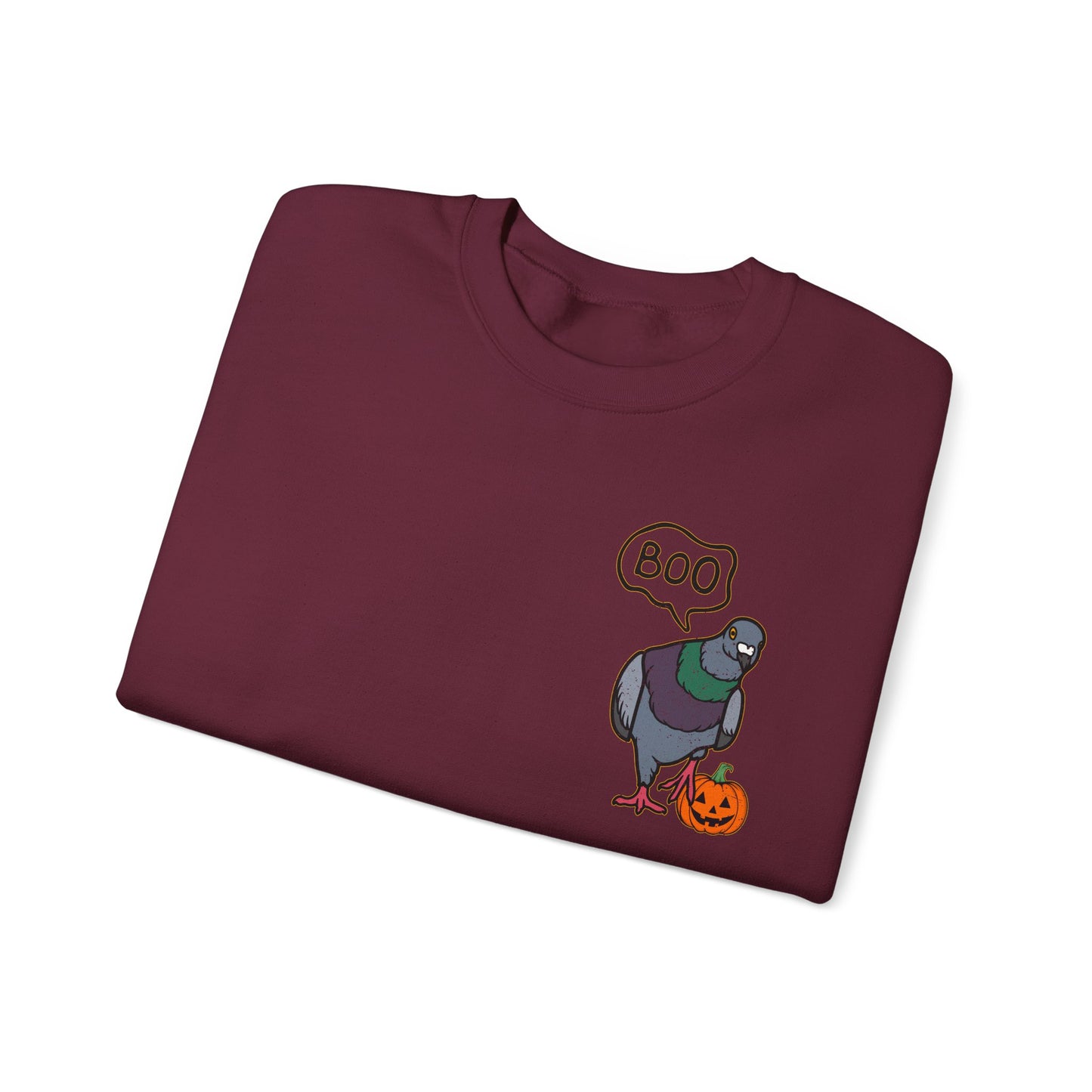Boo Pigeon Unisex Sweatshirt - Halloween City Bird Sweatshirt