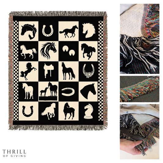 Woven Checkered Horse Blanket
