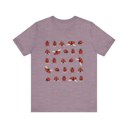 Cute LadyBug Grid T-shirt