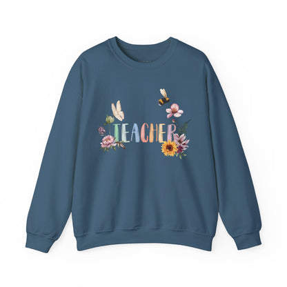 Wildflower Watercolor Teacher Sweatshirt