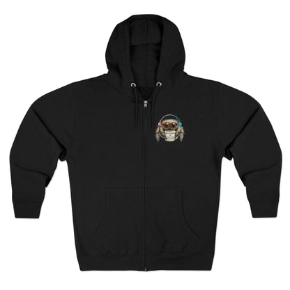 Jumping Spider Zip Hoodie - Spiders & Coffee