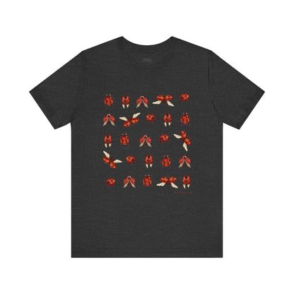 Cute LadyBug Grid T-shirt