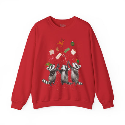 Elf Raccoon Holiday Sweatshirt