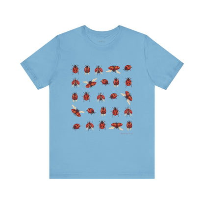 Cute LadyBug Grid T-shirt