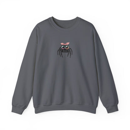 Pink Bow Jumping Spider Sweatshirt