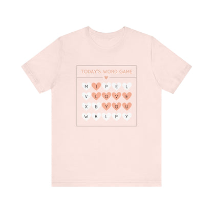 I LOVE YOU word game t-shirt