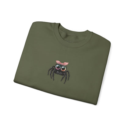 Pink Bow Jumping Spider Sweatshirt