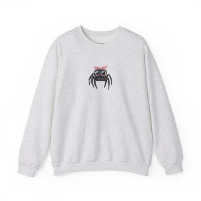 Pink Bow Jumping Spider Sweatshirt