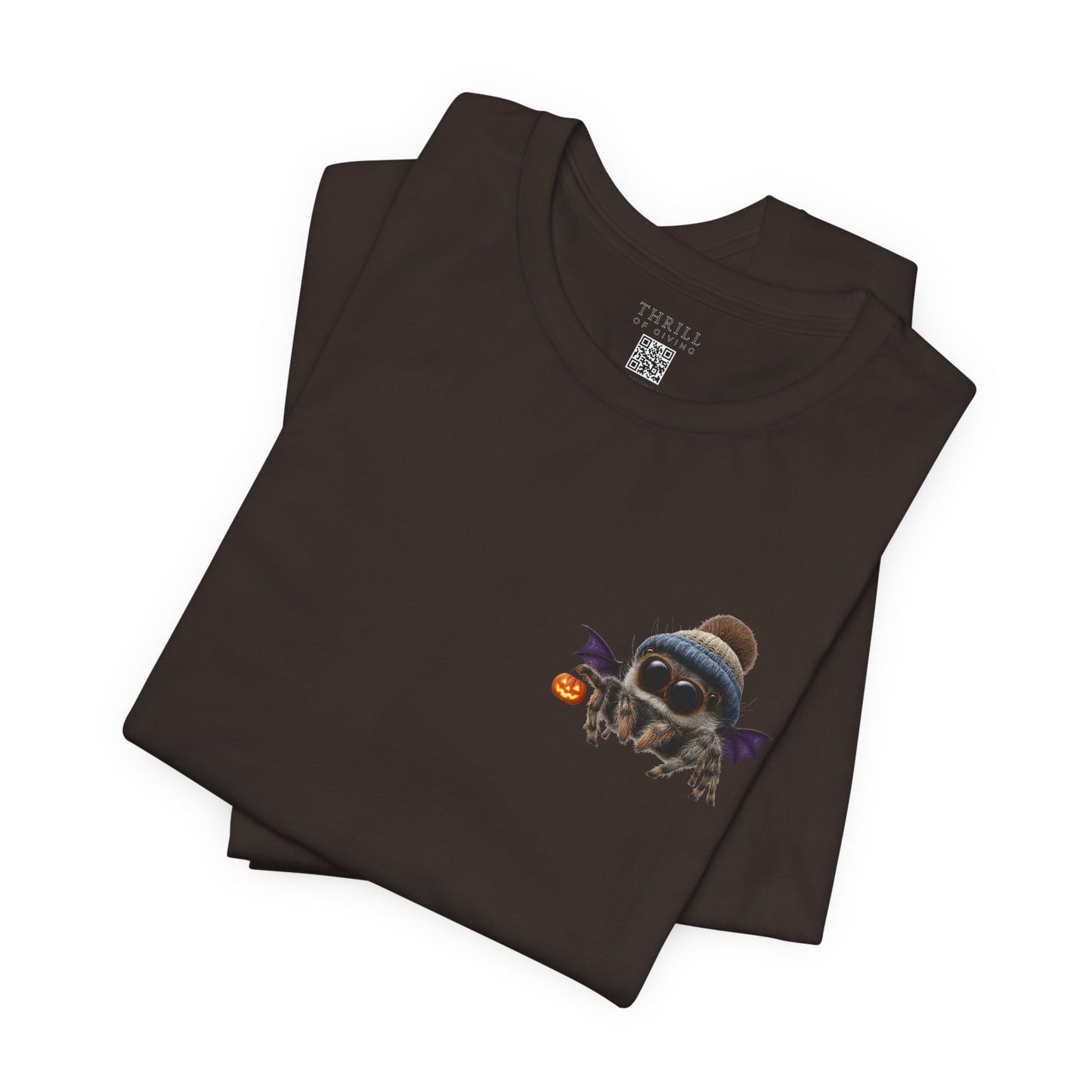 Cute Spider Bat in a Hat - Beanie Hat Jumping Spider T-Shirt