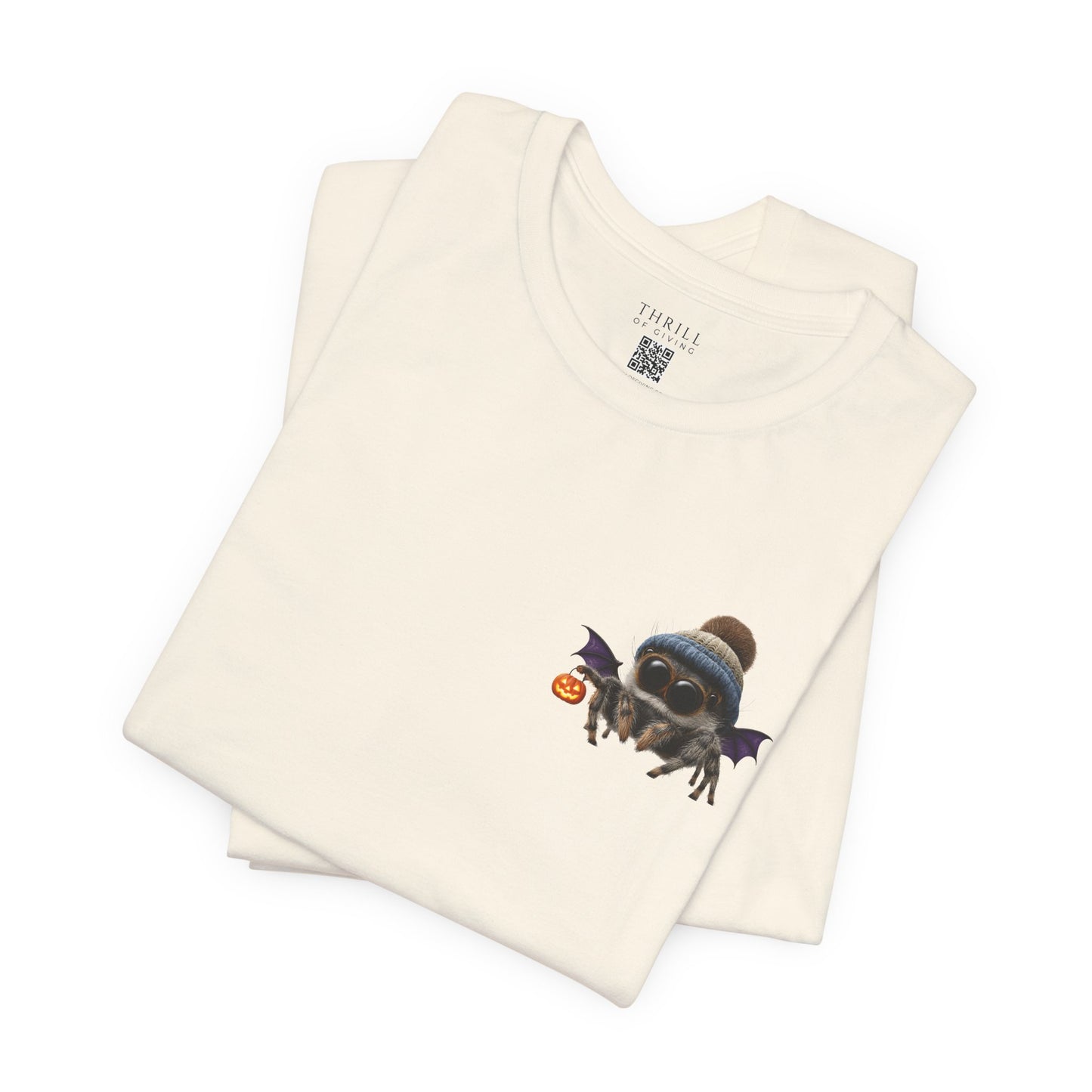 Cute Spider Bat in a Hat - Beanie Hat Jumping Spider T-Shirt