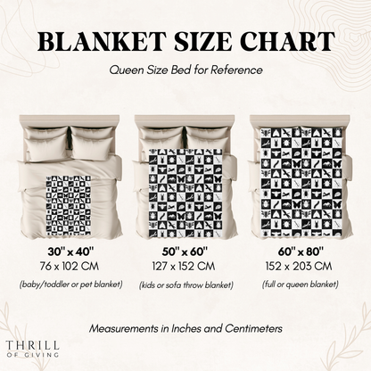 Insect Checkered Bug Blanket