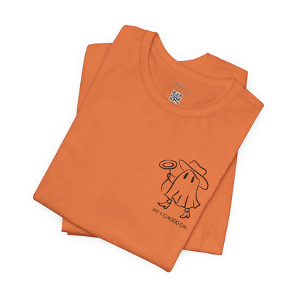 Cowgirl Halloween shirt - Cute Girly Ghost Cowgirl in a Cowgirl hat Spinning the Lasso