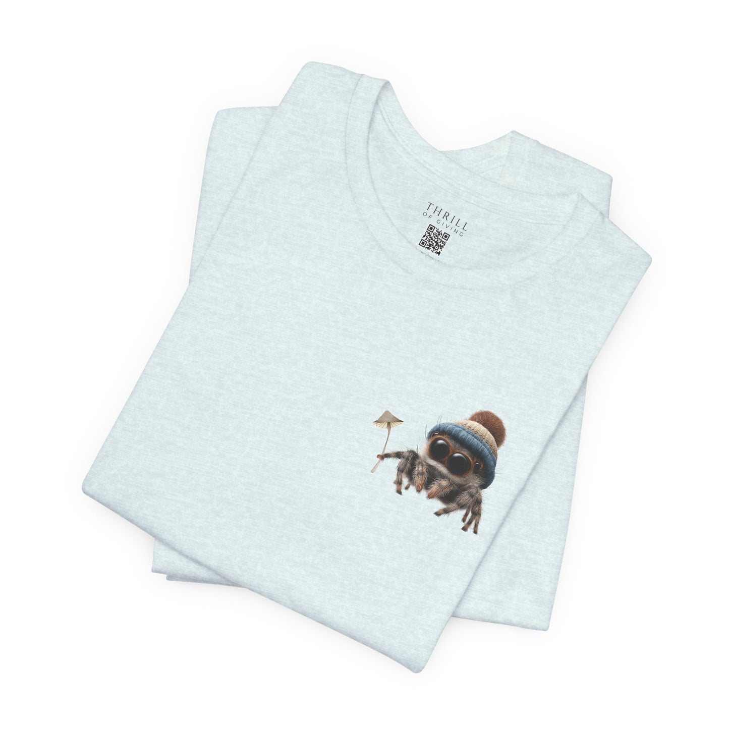 Magic Mushroom Adventures - Beanie Hat Jumping Spider T-Shirt